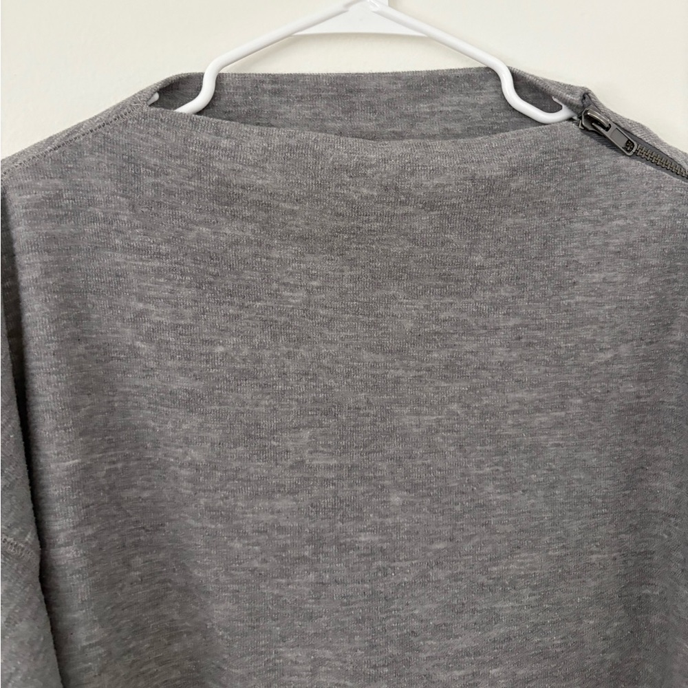 We The Free Grey Nikala Boat Neck Zipper Dolman Sweater Size Small - Picture 8 of 9